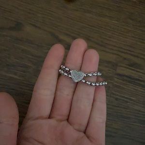 Gorgeous silver heart bracelet